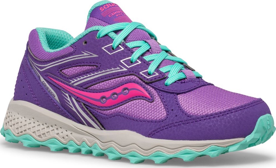 Adidași Din Dantelă Pentru Copil Mare Cohesion Tr14 Saucony Violet-roz