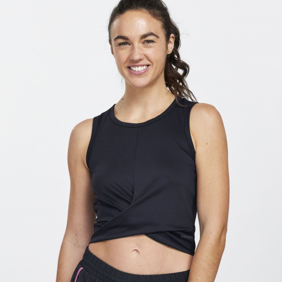 Dash Crop Top Saucony Negru