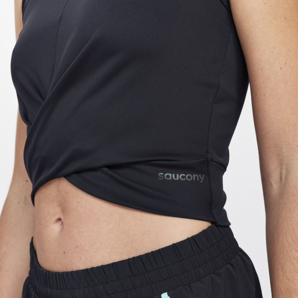 Dash Crop Top Saucony Negru