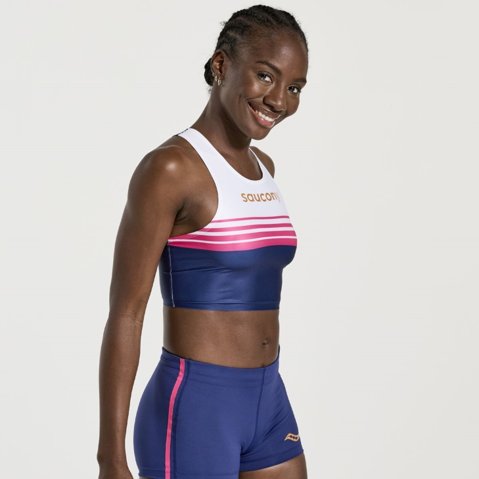 Elite Crop Top Sodalite Saucony