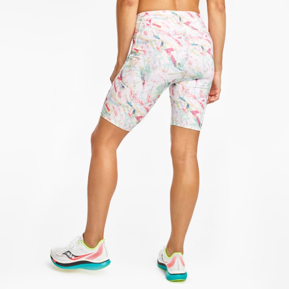 Fortify 8 Biker Short Saucony Cu Imprimeu Opal Albastru