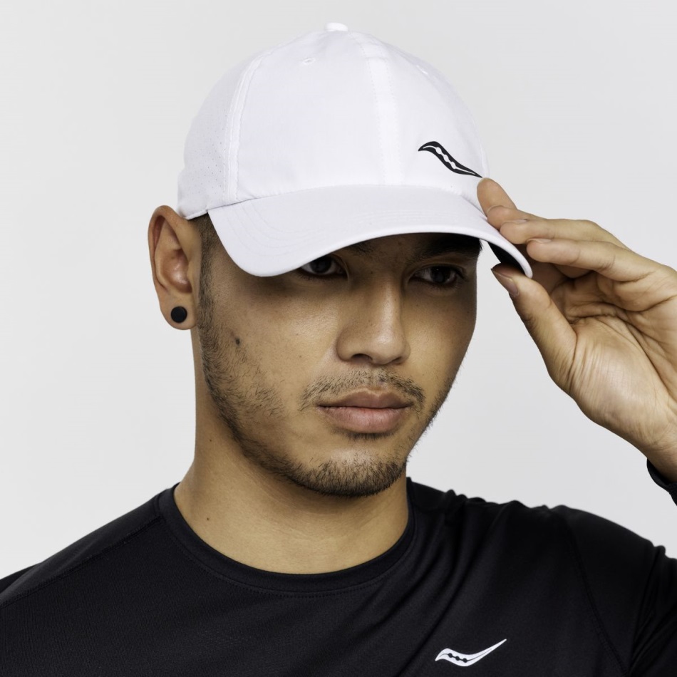 Outpace Petite Hat Saucony Alb