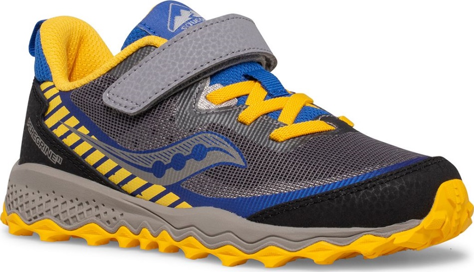 Adidași Saucony Big Kid Peregrine 11 Shield A/c Gri-albastru-auriu