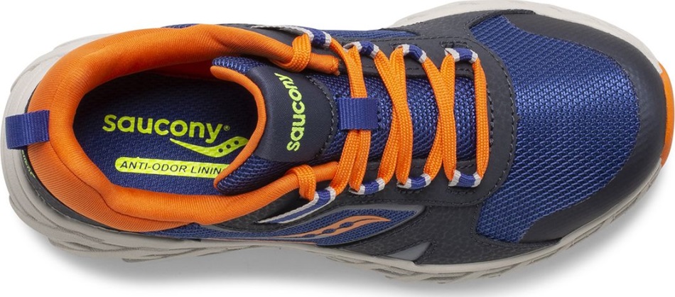 Adidași Saucony Big Kid Wind Shield 2.0 Bleumarin-gri-portocaliu