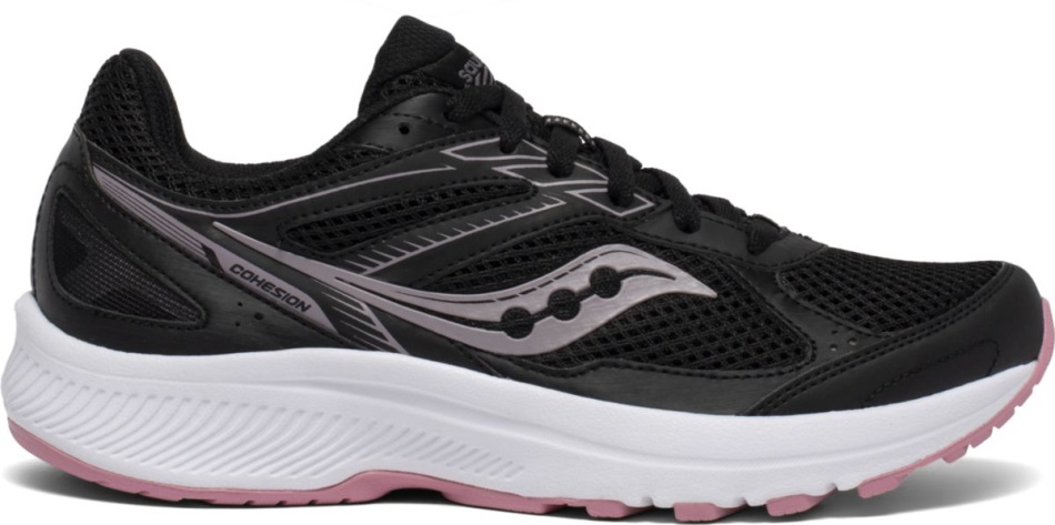 Saucony Negru-roz Femei Coeziunea 14 Lățime