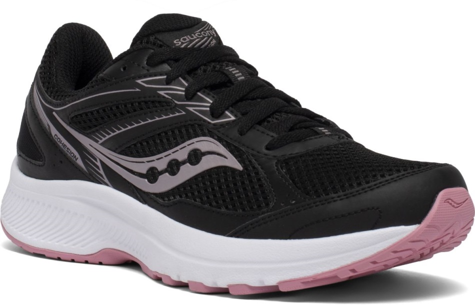 Saucony Negru-roz Femei Coeziunea 14 Lățime