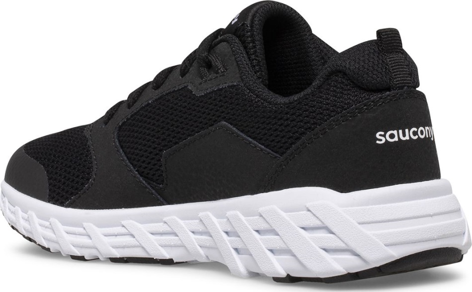 Adidași Saucony Negru-alb Big Kid Wind 2.0 Din Dantelă