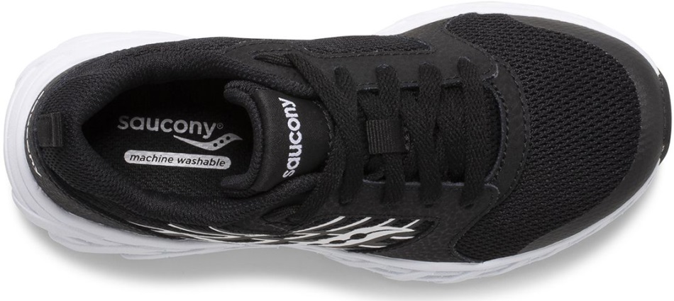 Adidași Saucony Negru-alb Big Kid Wind 2.0 Din Dantelă