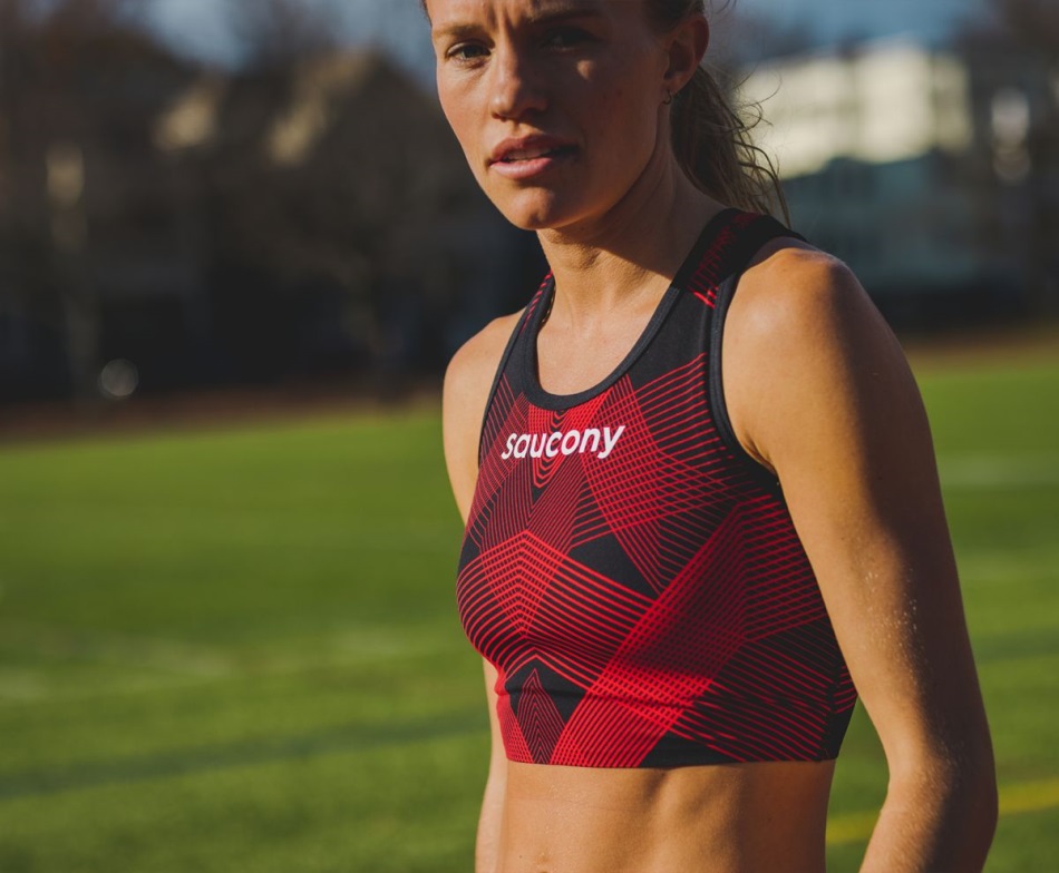 Saucony Elite Crop Top Negru-rosu Saucony