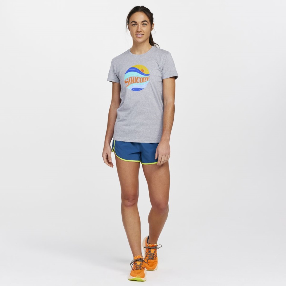 Tricou Saucony Gri Deschis Heather Odihnit