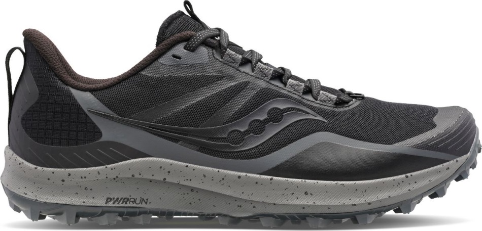 Saucony Men's Peregrine 12 Lățime Negru-cărbune