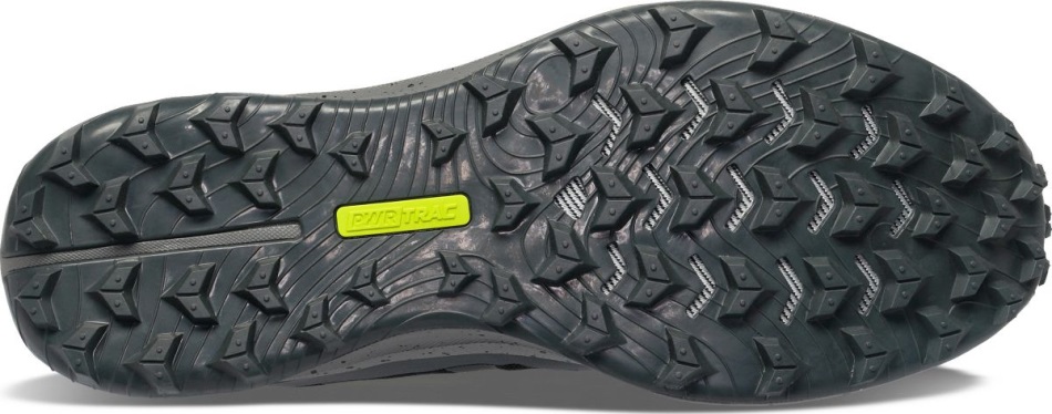 Saucony Men's Peregrine 12 Lățime Negru-cărbune