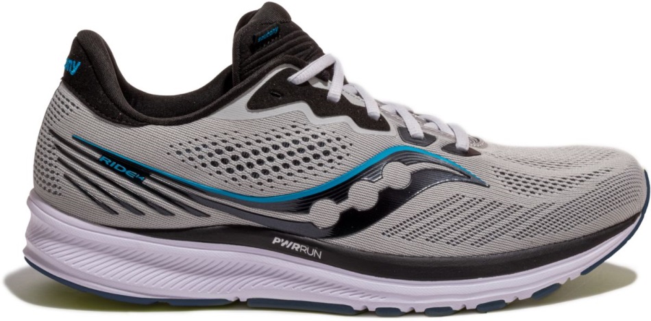 Saucony Men's Ride 14 Ceață-negru-furtună