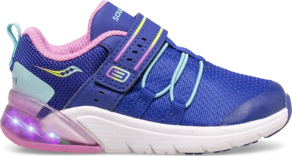 Saucony Bleumarin-roz Multi Fulger Pentru Copii Mici 2.0 Jr. Adidași