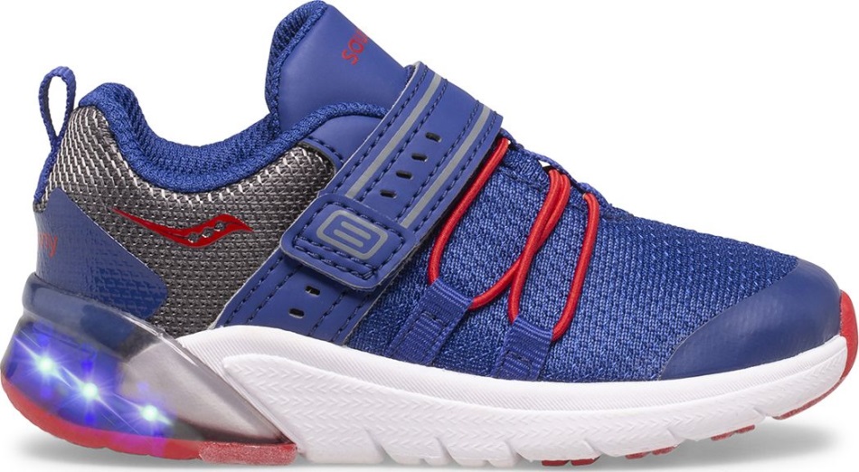 Saucony Bleumarin-roșu-gri Bliț Pentru Copii Mici Strălucire 2.0 Jr. Adidași