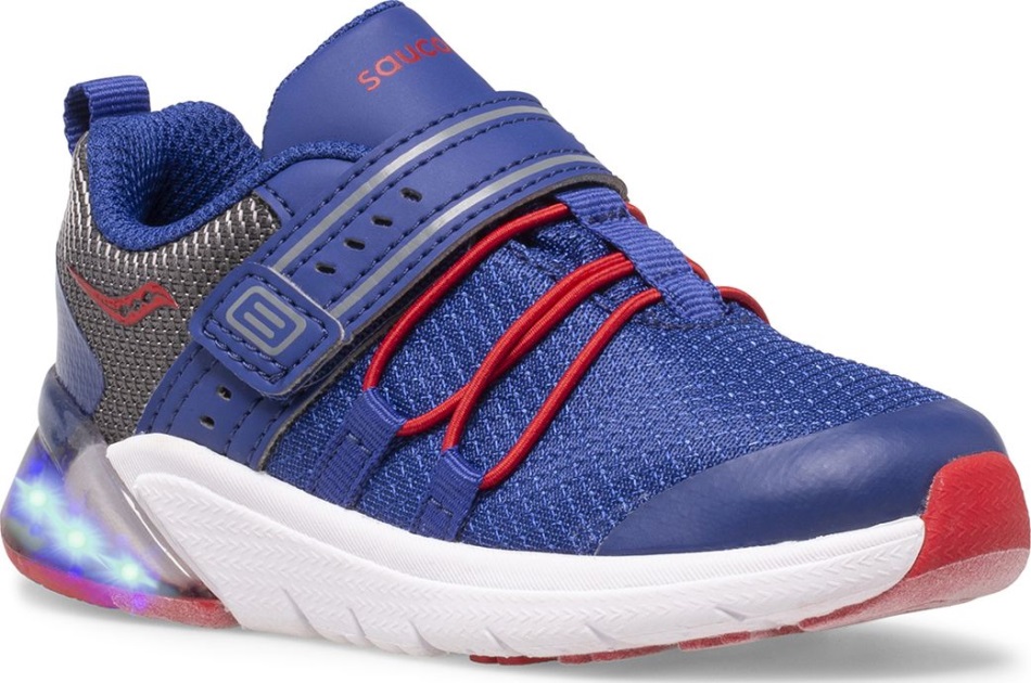 Saucony Bleumarin-roșu-gri Bliț Pentru Copii Mici Strălucire 2.0 Jr. Adidași