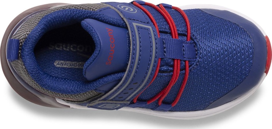 Saucony Bleumarin-roșu-gri Bliț Pentru Copii Mici Strălucire 2.0 Jr. Adidași