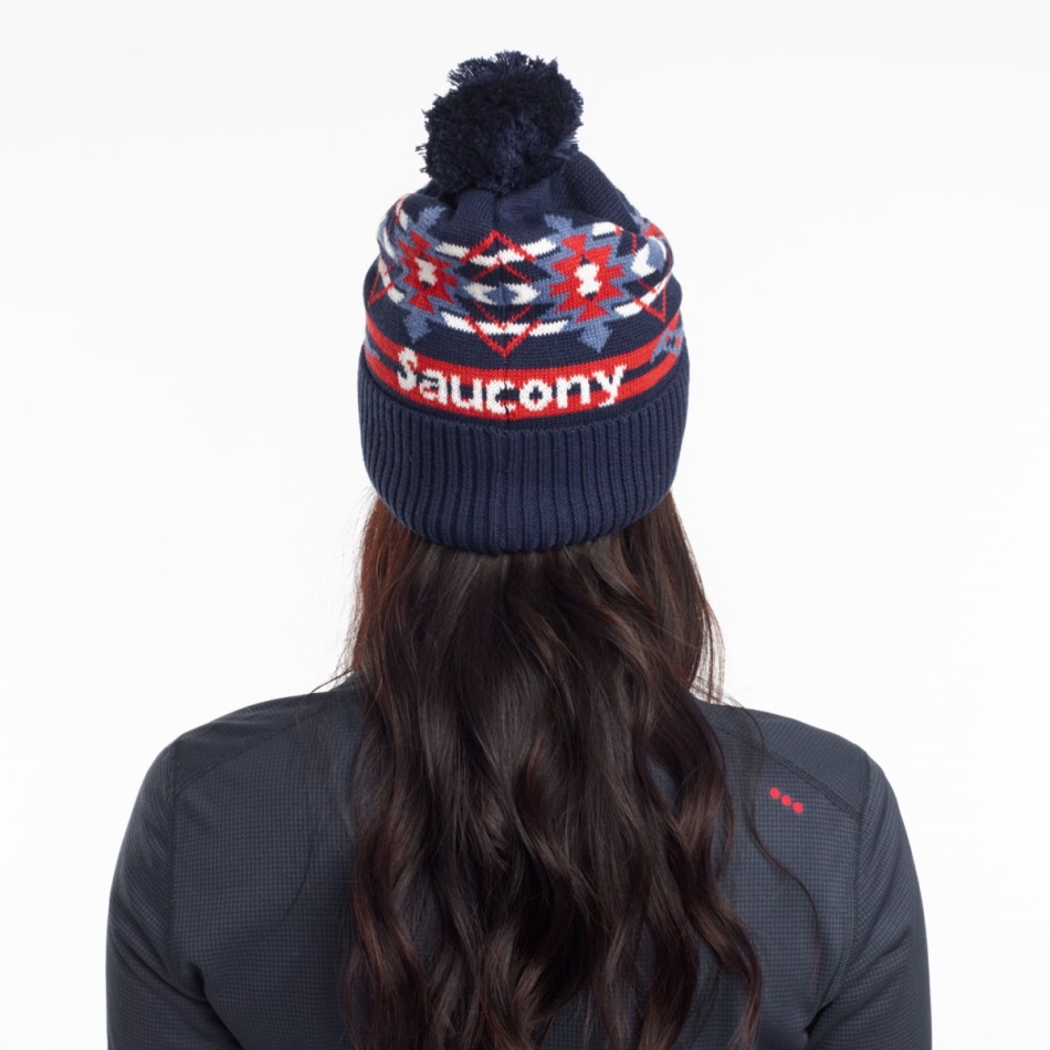 Saucony Relaxed Pom Beanie Blue Nights