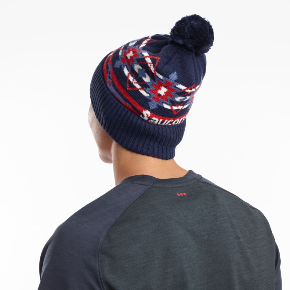 Saucony Relaxed Pom Beanie Blue Nights