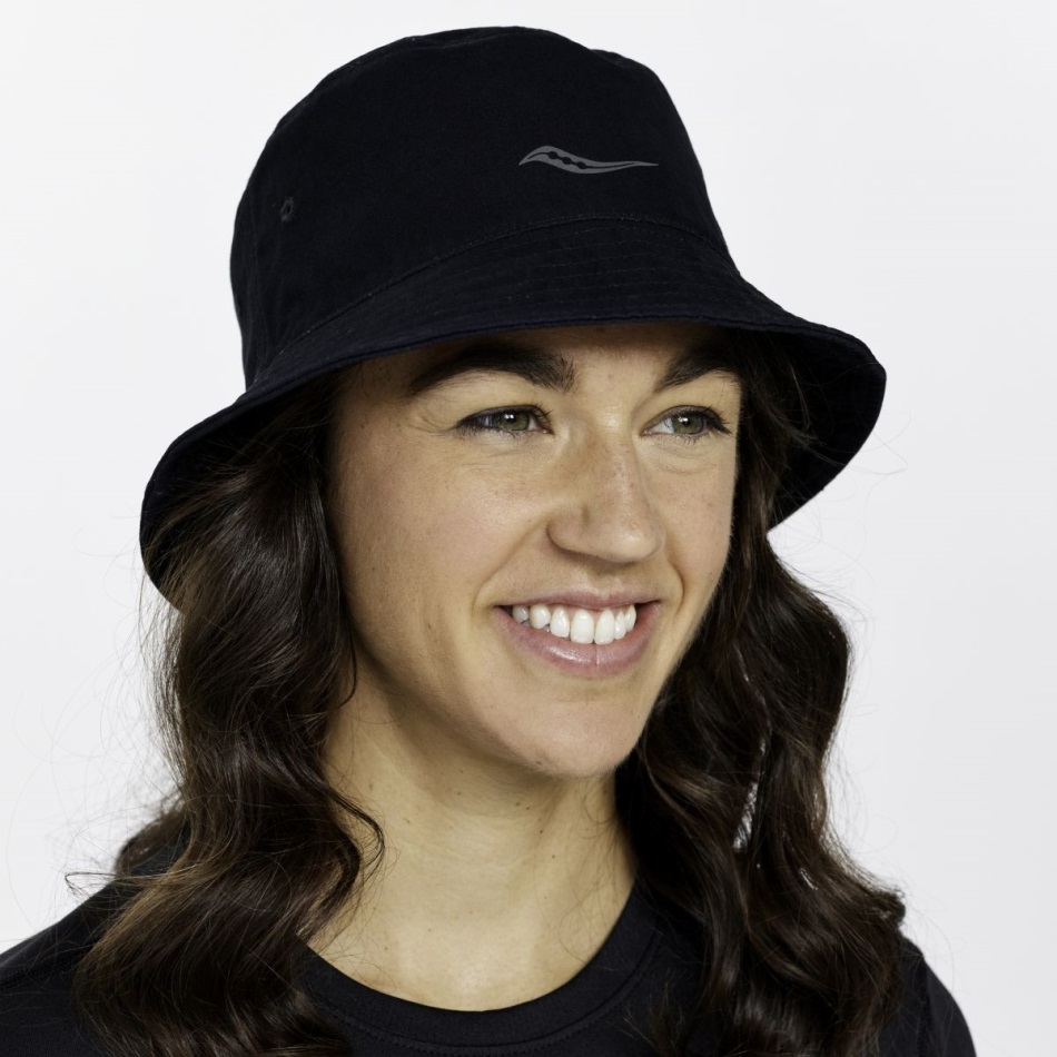 Saucony Saucony Bucket Hat Negru-carbune