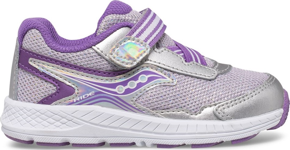 Saucony Silver-purple Kid's Ride 10 Jr. Adidași