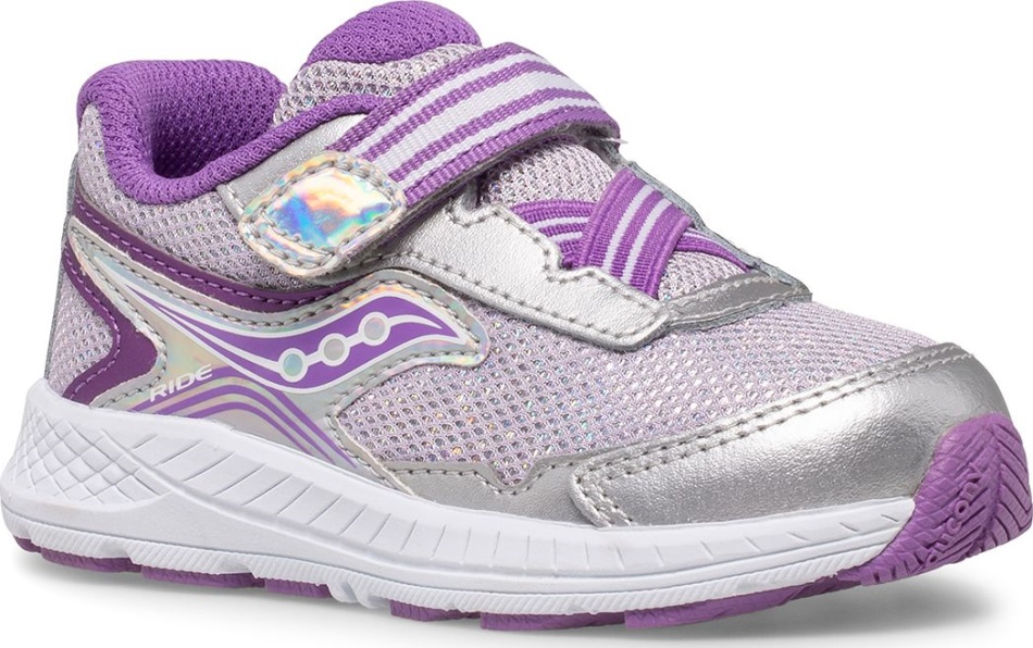 Saucony Silver-purple Kid's Ride 10 Jr. Adidași