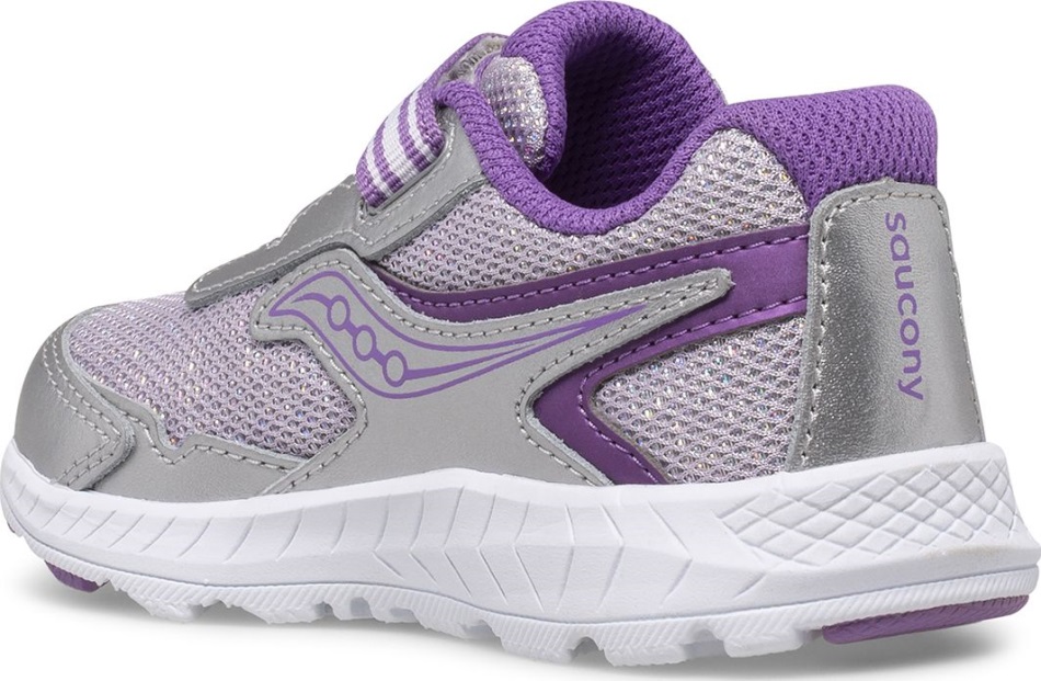 Saucony Silver-purple Kid's Ride 10 Jr. Adidași