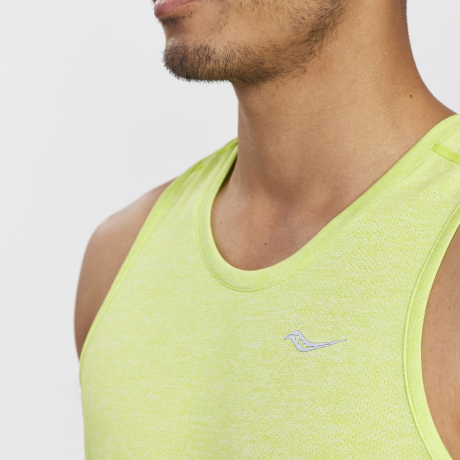 Saucony Cronometru Singlet Acid Lime Heather