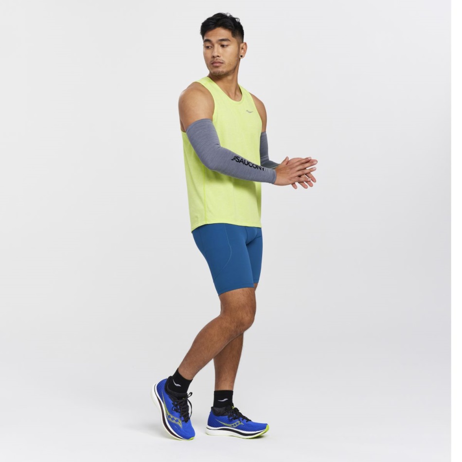 Saucony Cronometru Singlet Acid Lime Heather