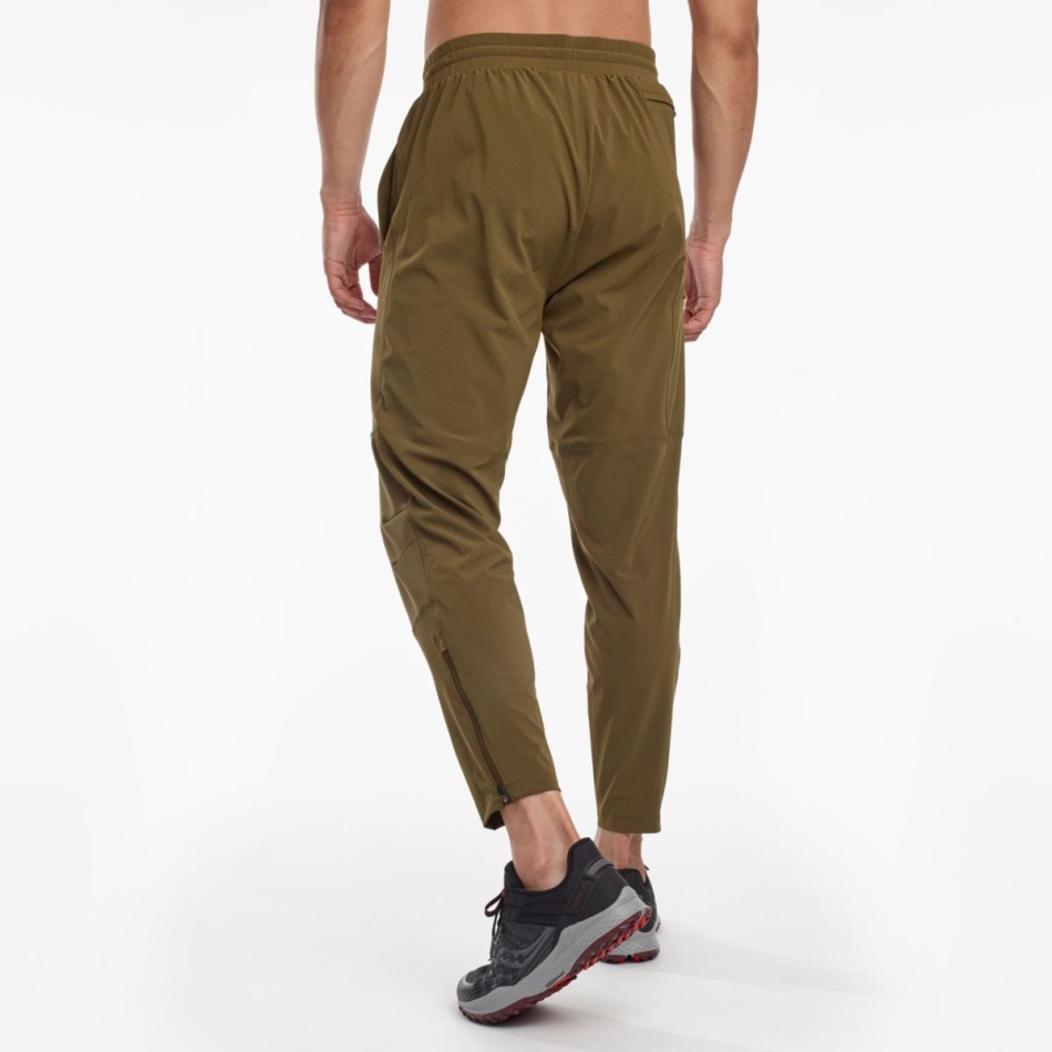 Pantaloni Saucony Summit Jogger Olive închis