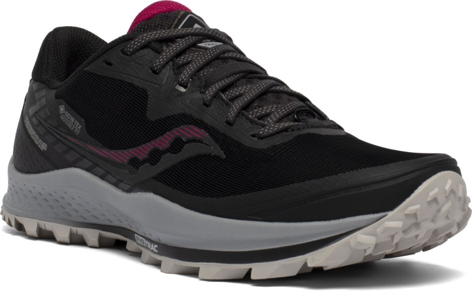 Saucony Femei Peregrine 11 Gtx Negru-visiniu