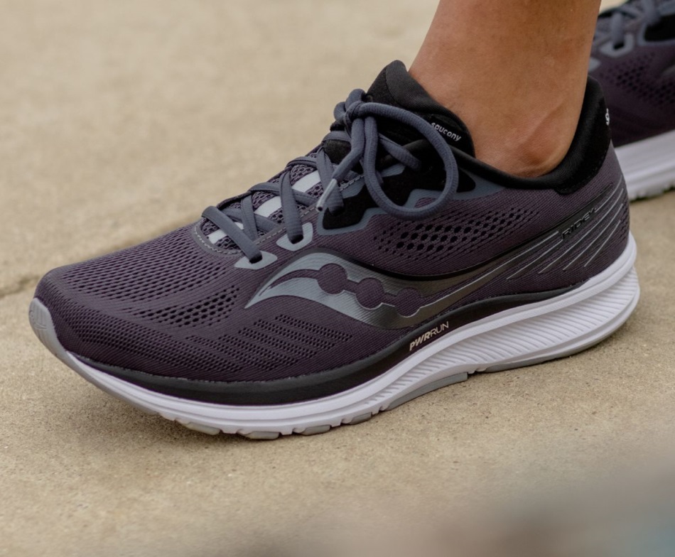 Saucony Women's Ride 14 Wide Negru-cărbune