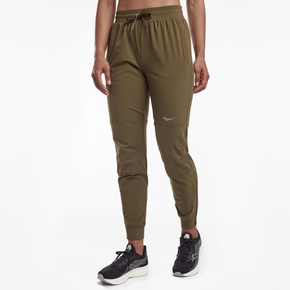 Pantaloni De Jogger Summit Saucony Pentru Femei, Olive închis