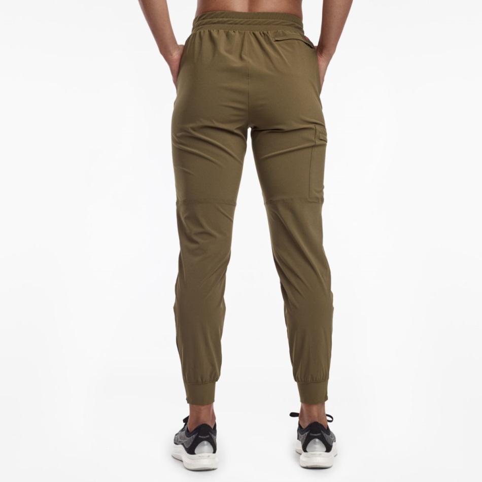 Pantaloni De Jogger Summit Saucony Pentru Femei, Olive închis